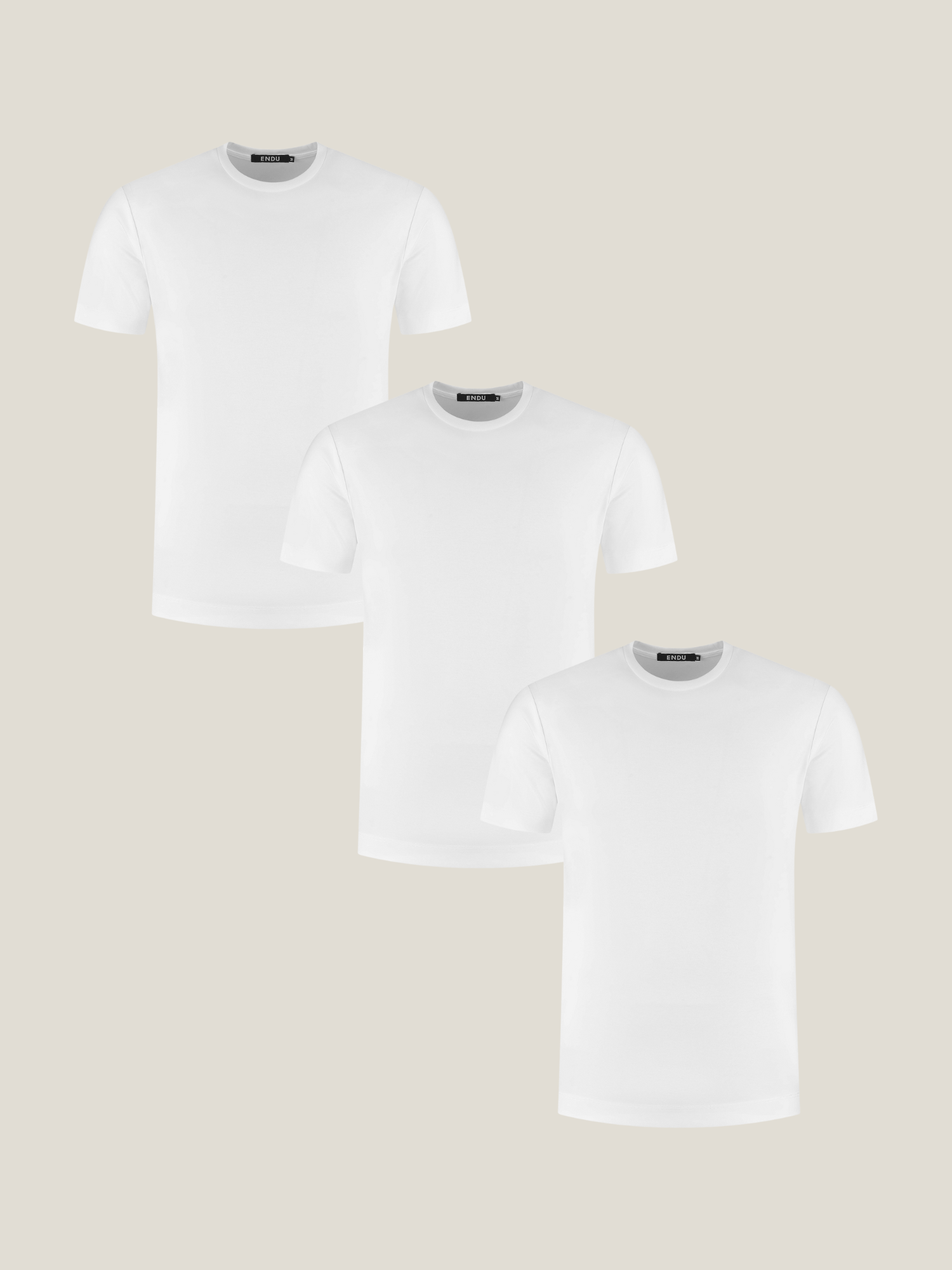 Luxe Mercerised T-Shirt White - 3 Pack