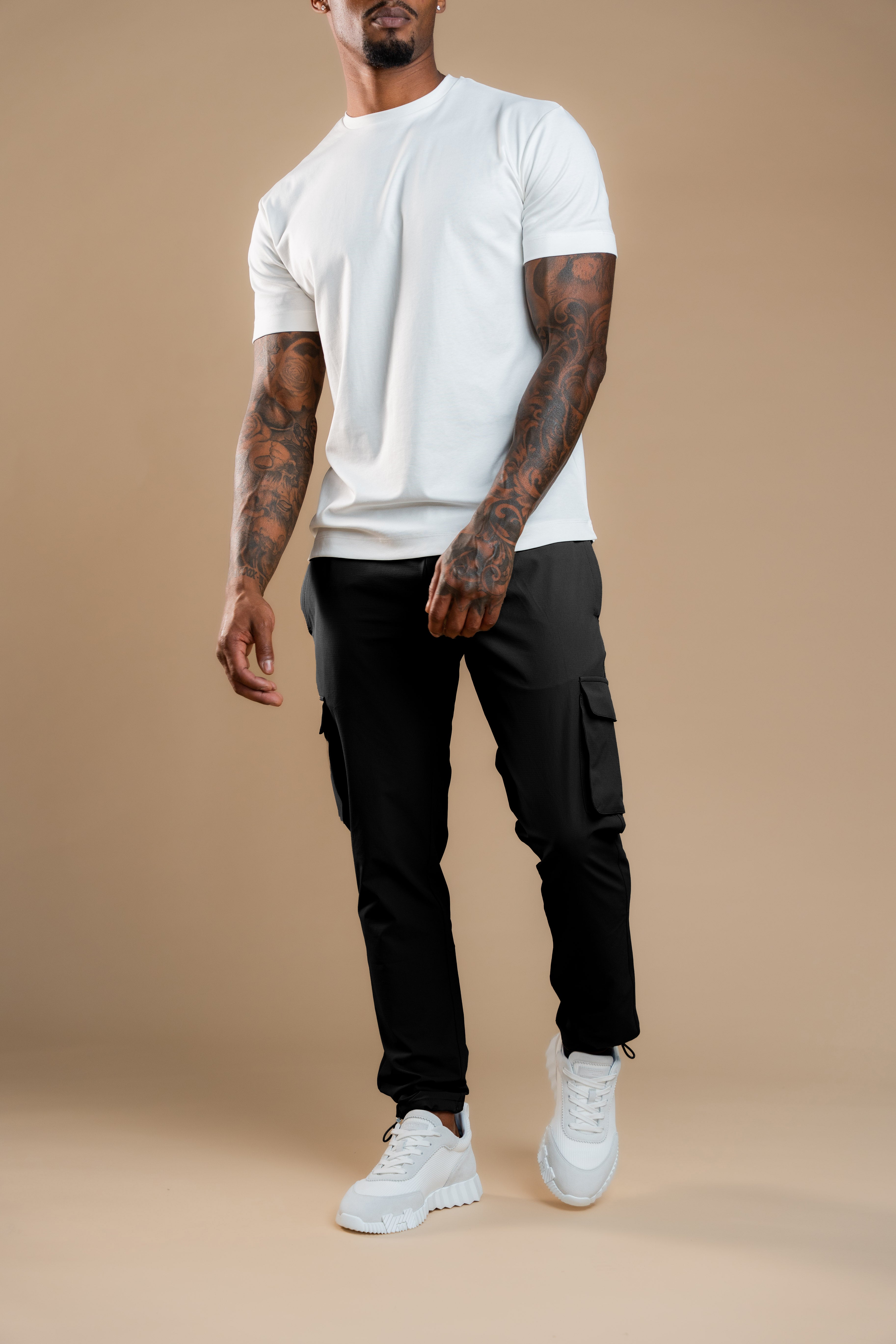 Cargo Tech Pants- Black