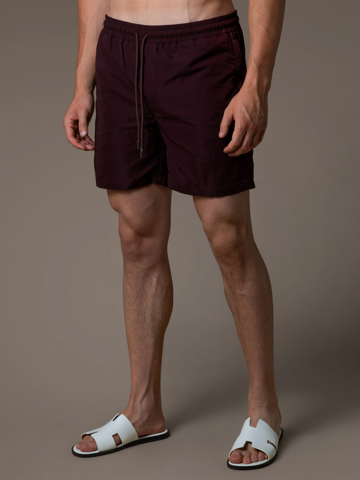 Zip Swim Short - Burgundy