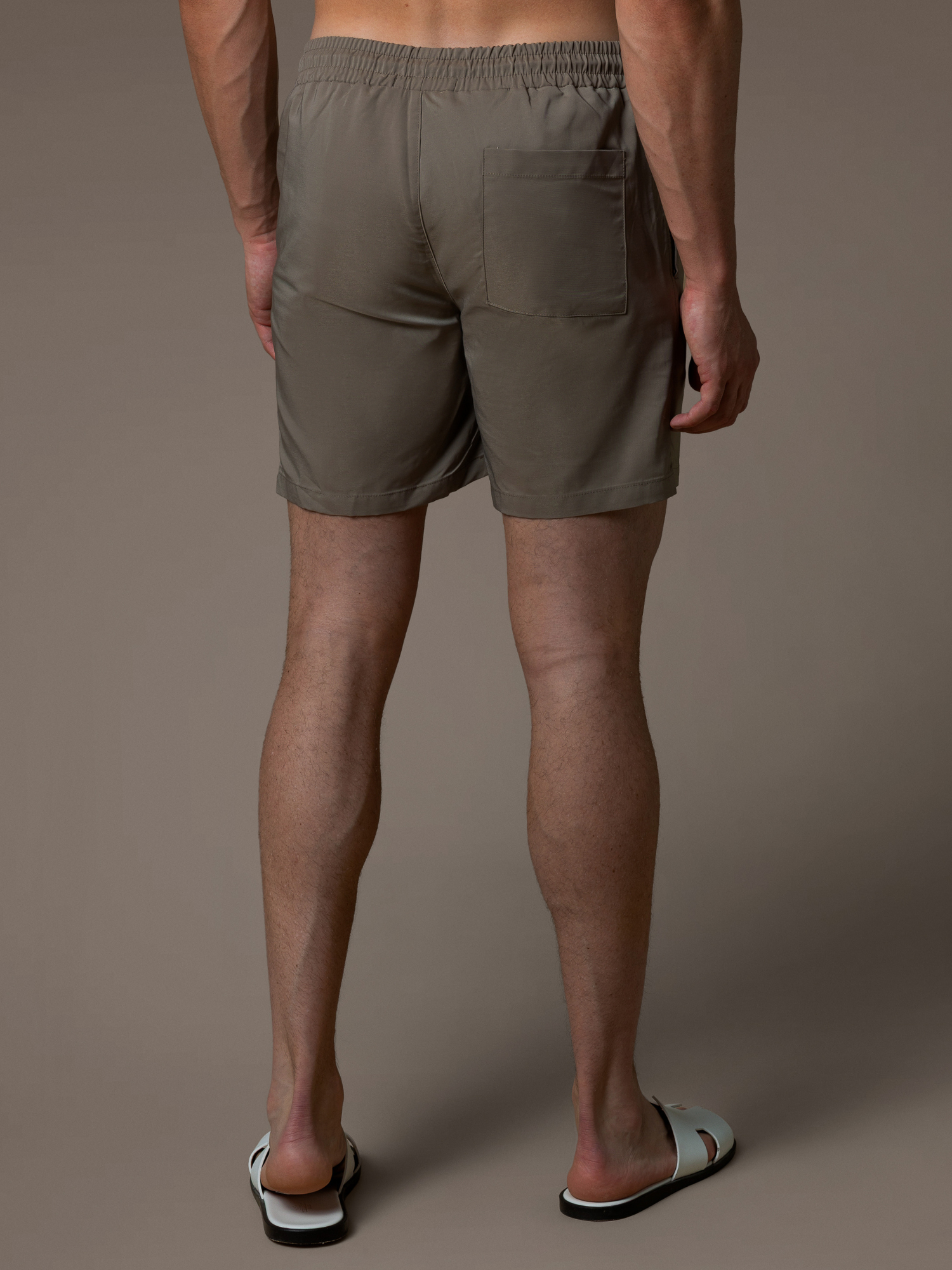 Zip Swim Short - Taupe