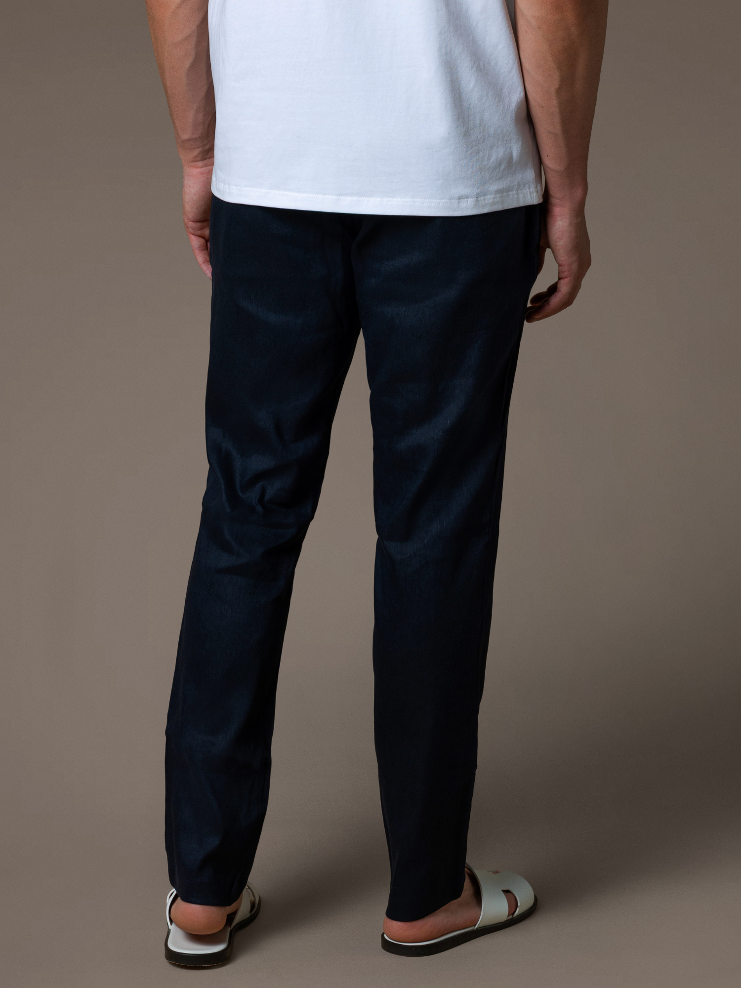 Linen Trousers - Navy