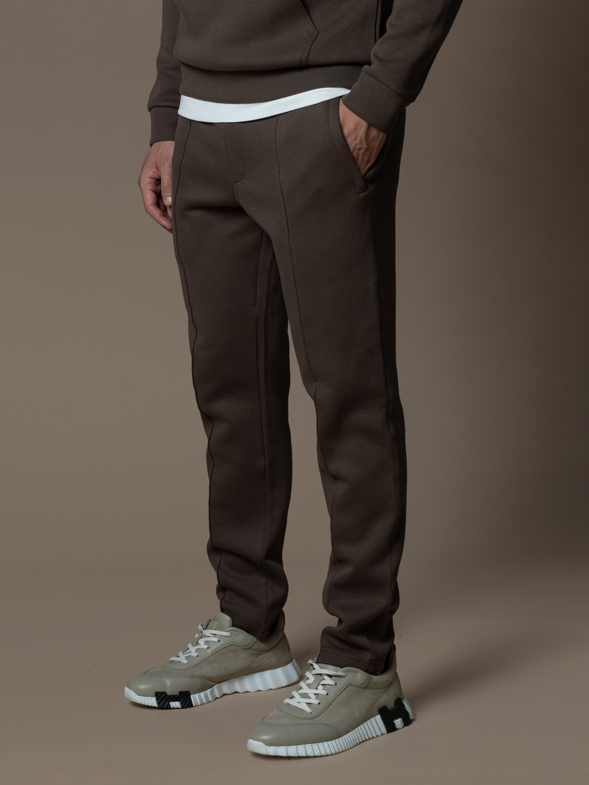 Essential Interlock Jogger - Brown