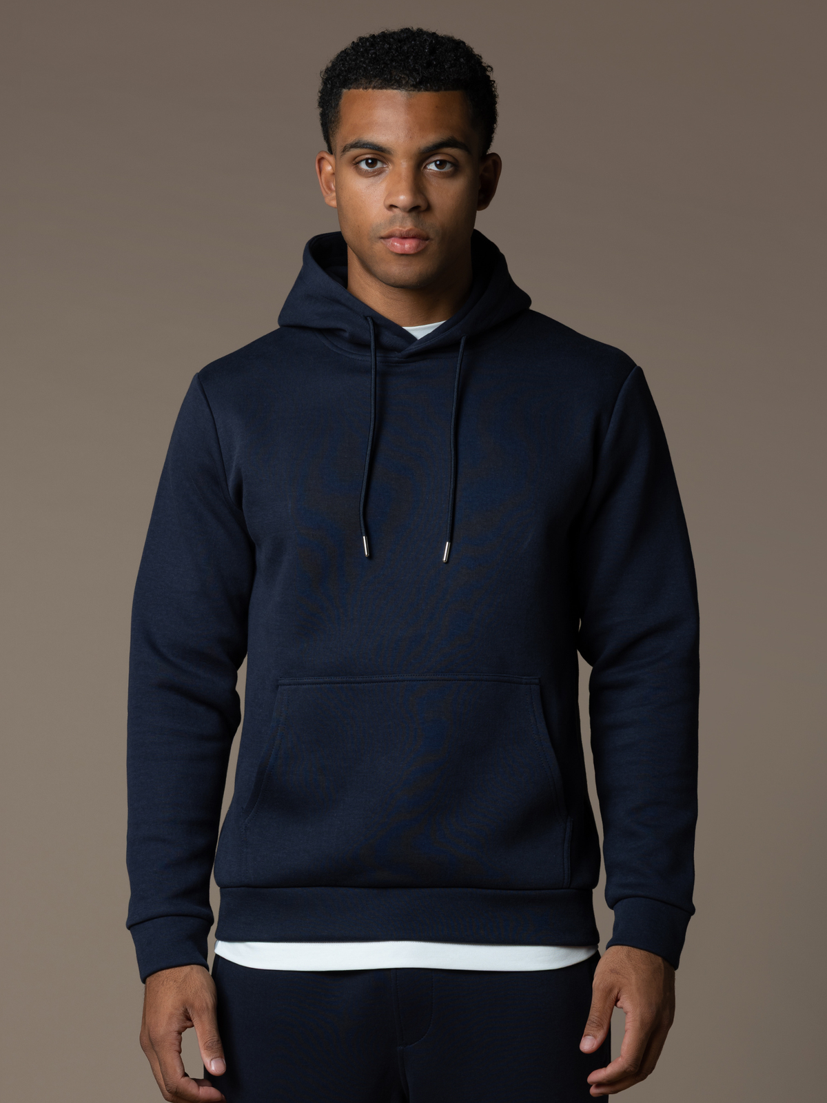 Essential Interlock Hoodie - Navy