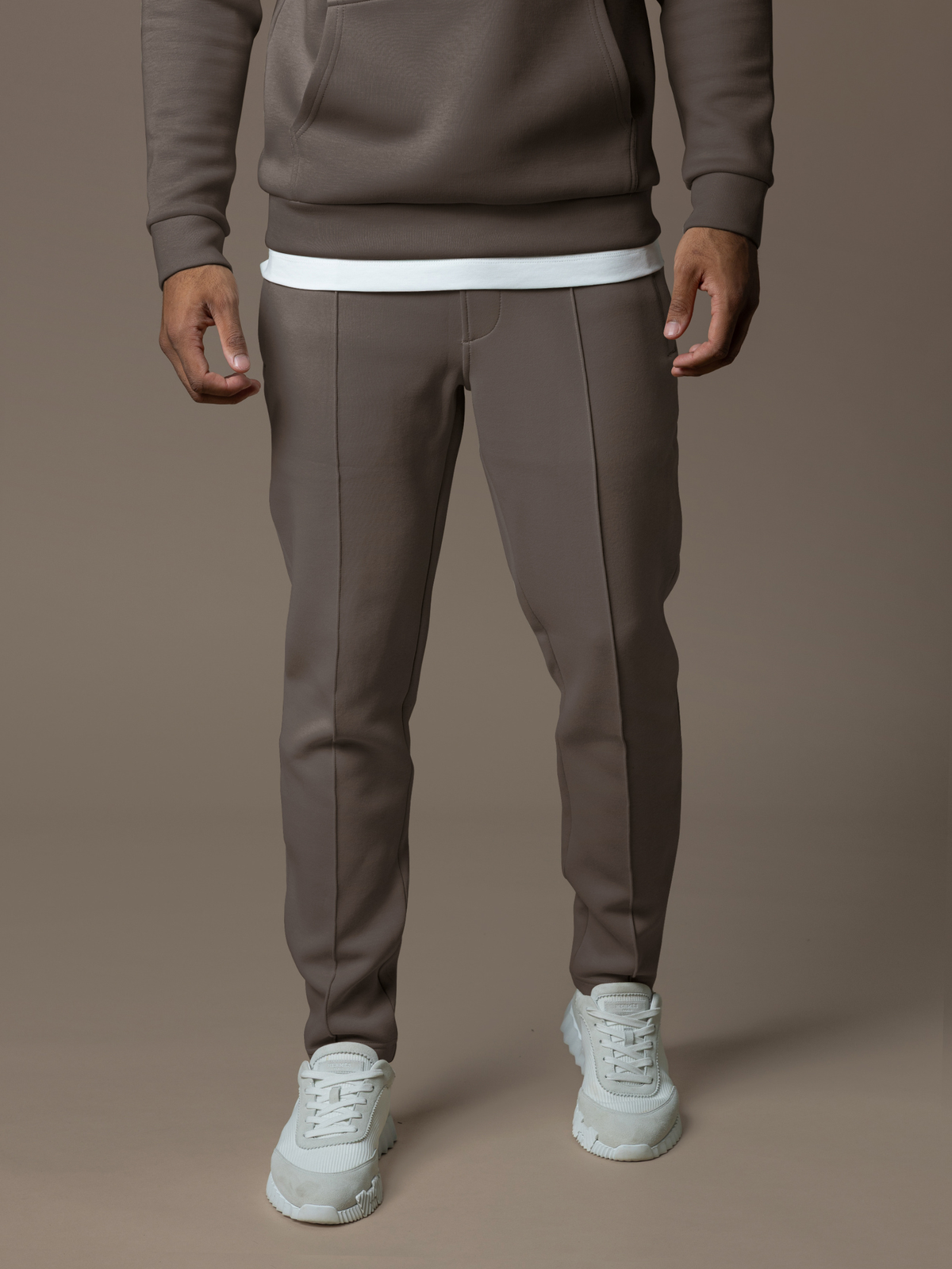 Essential Interlock Joggers - Taupe