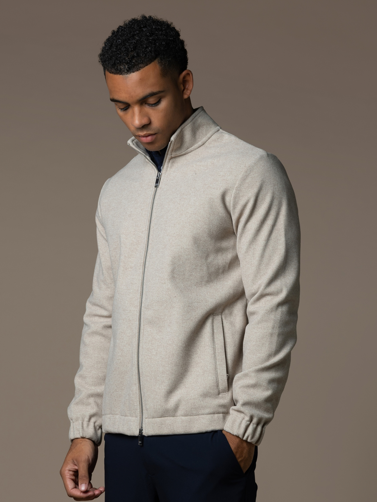 Soft Knit Jacket - Beige