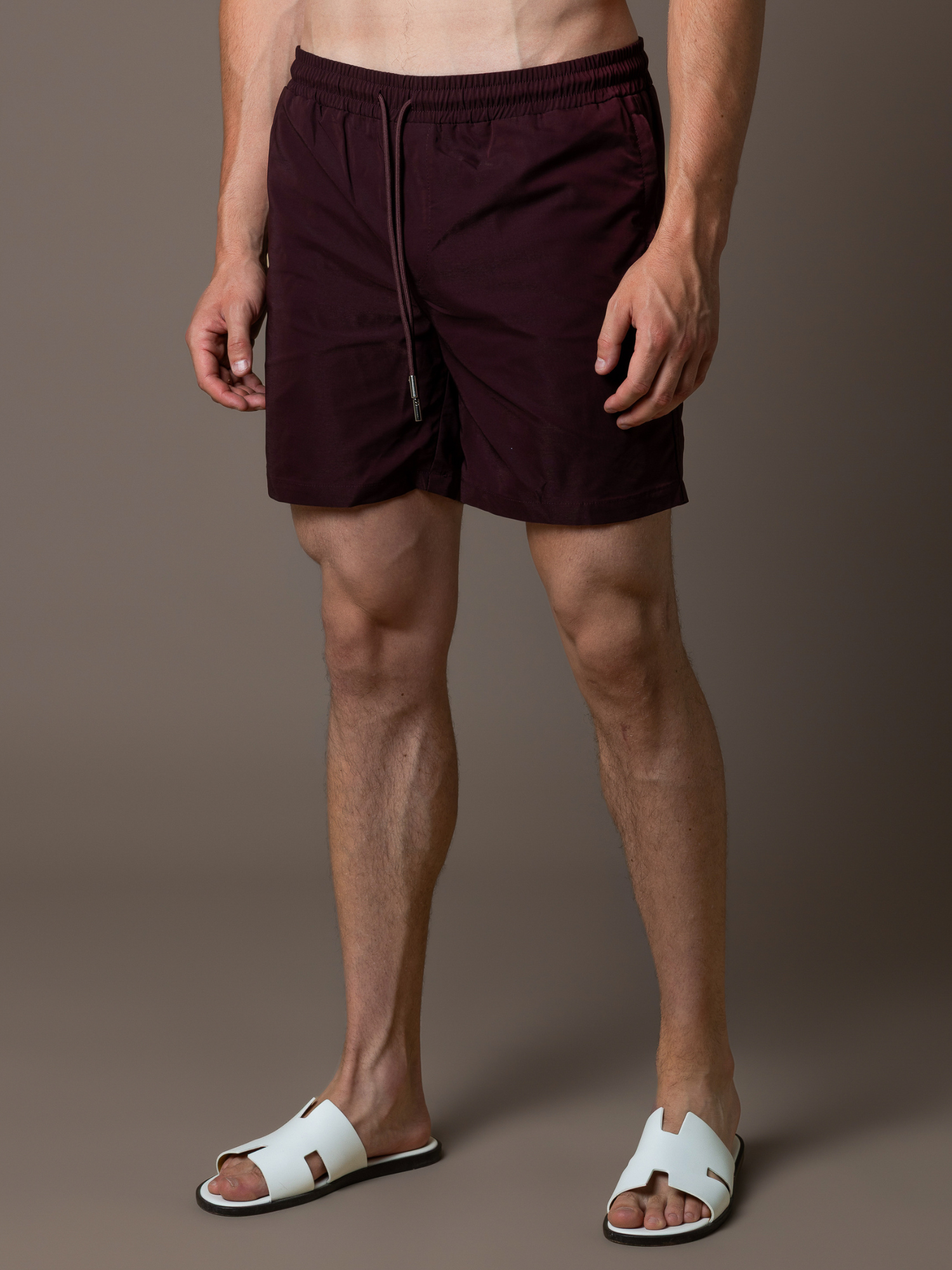 Zip Swim Short - Burgundy