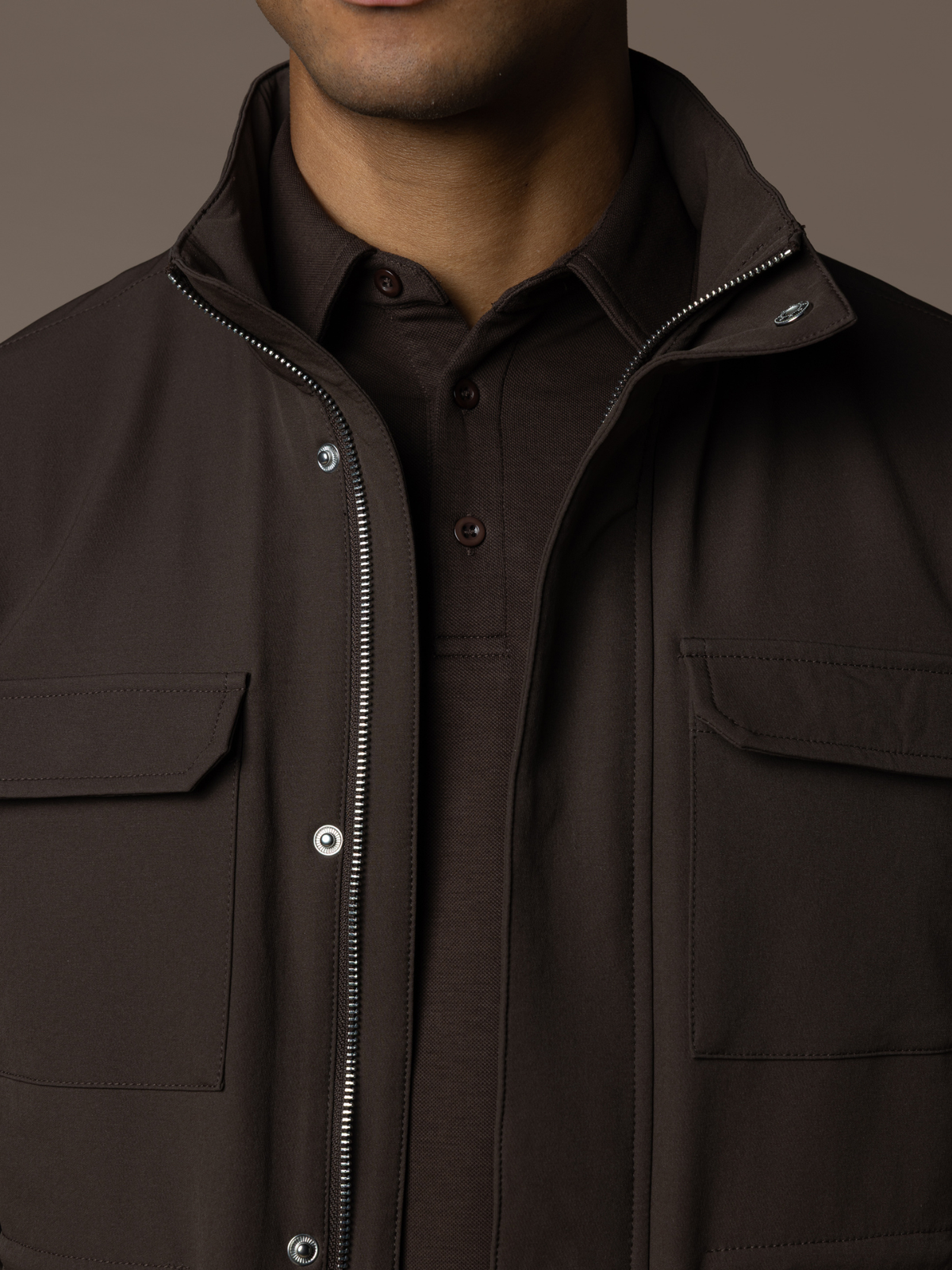 Tech Field Jacket - Brown