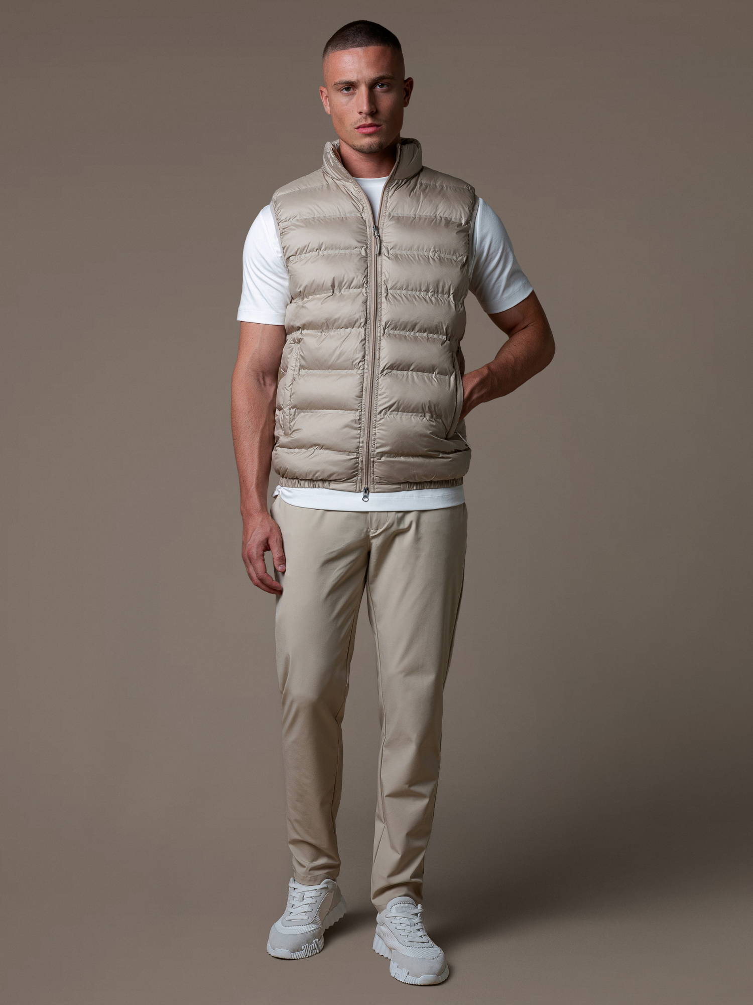 Tech Puffer Gilet - Beige