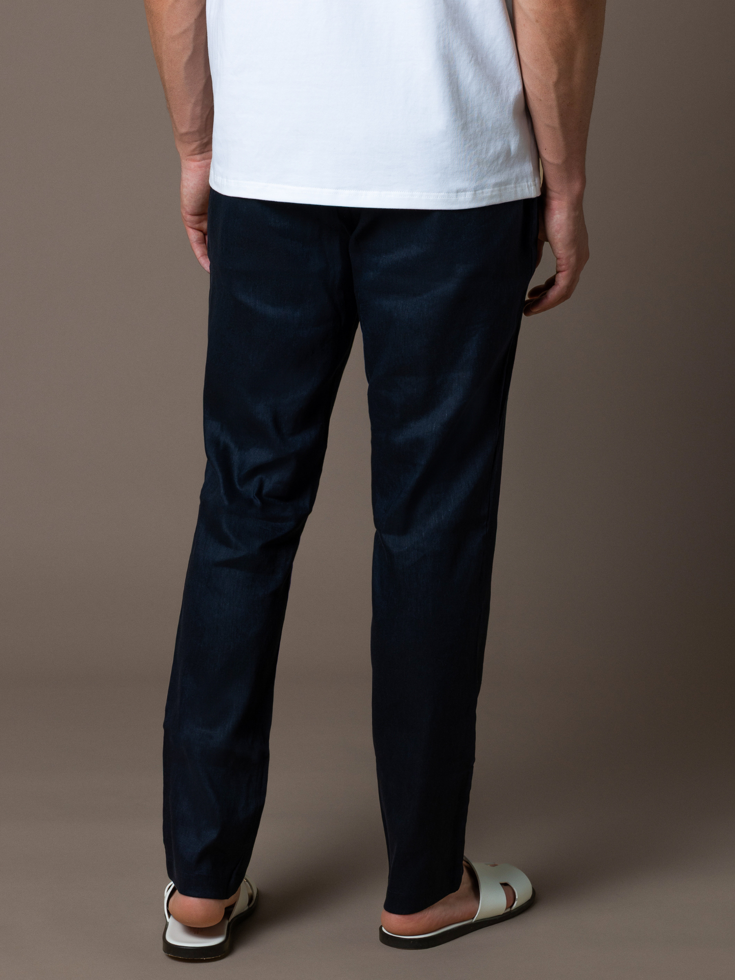 Linen Trousers - Navy