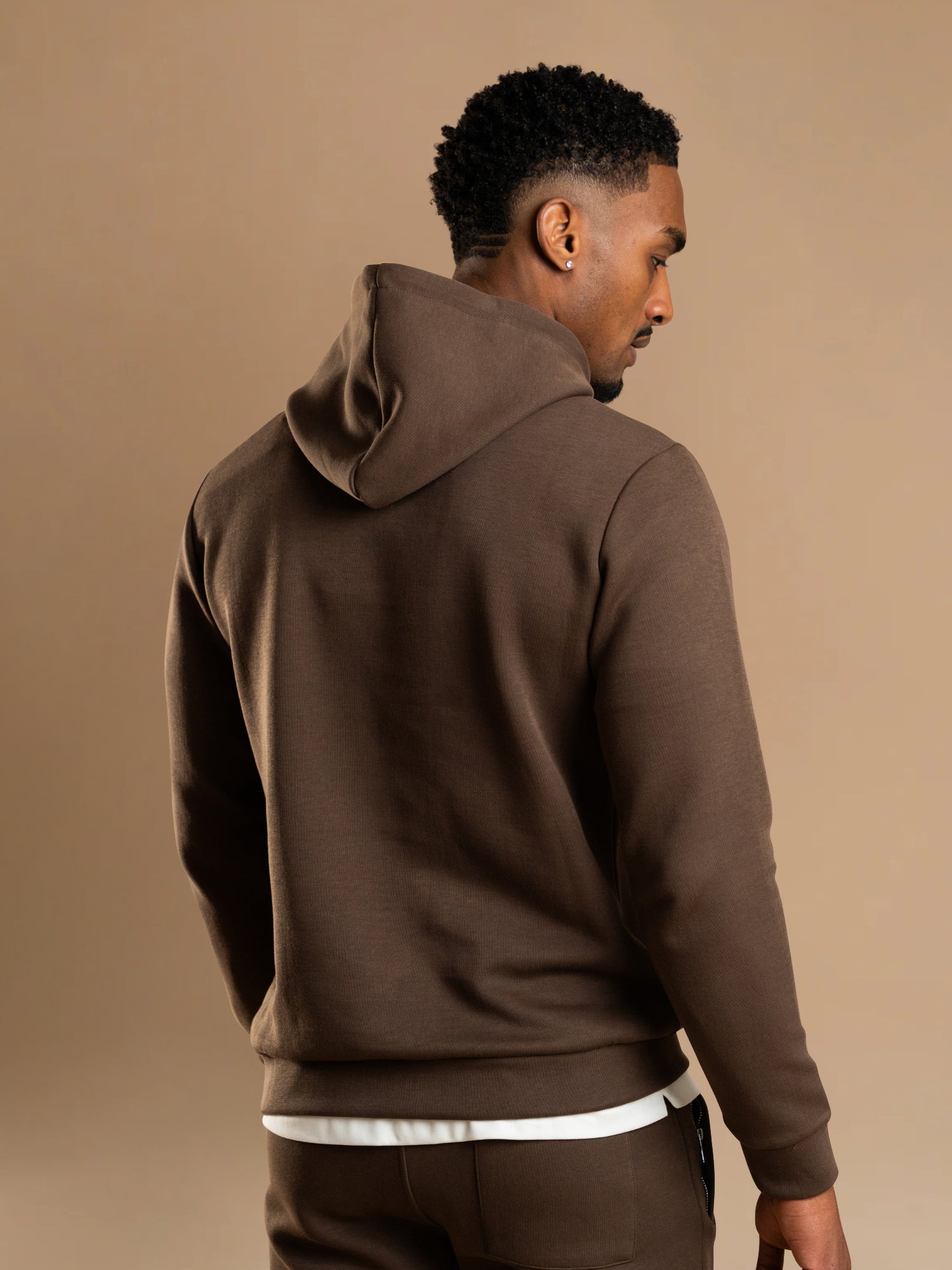 Essential Interlock Hoodie - Brown