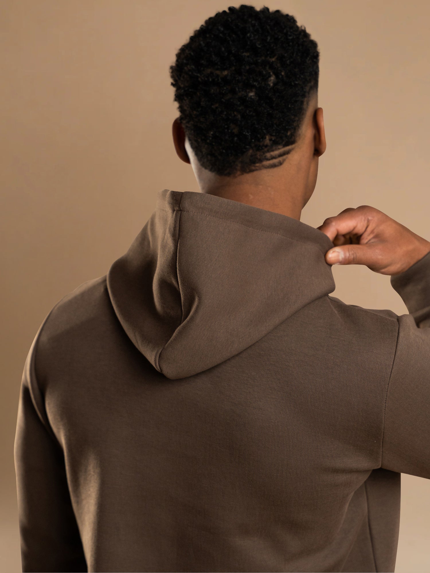 Essential Interlock Hoodie - Brown