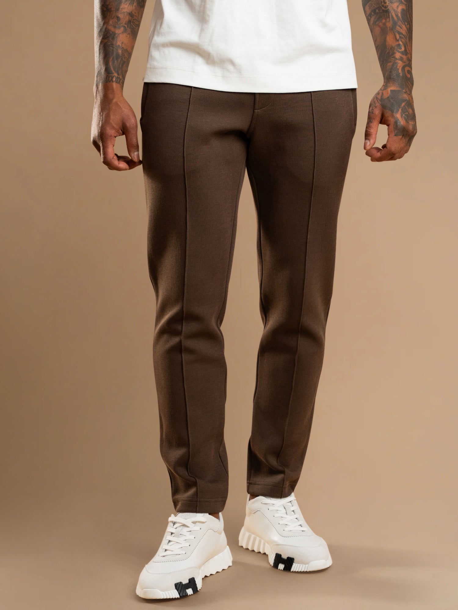 Essential Interlock Jogger - Brown