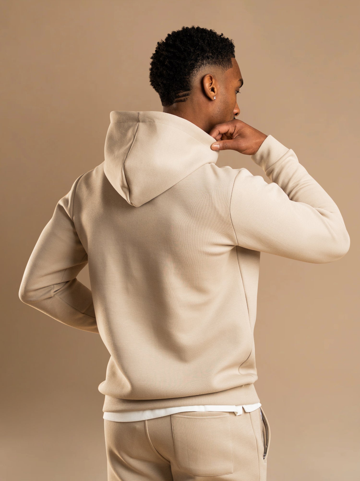 Essential Interlock Hoodie - Beige