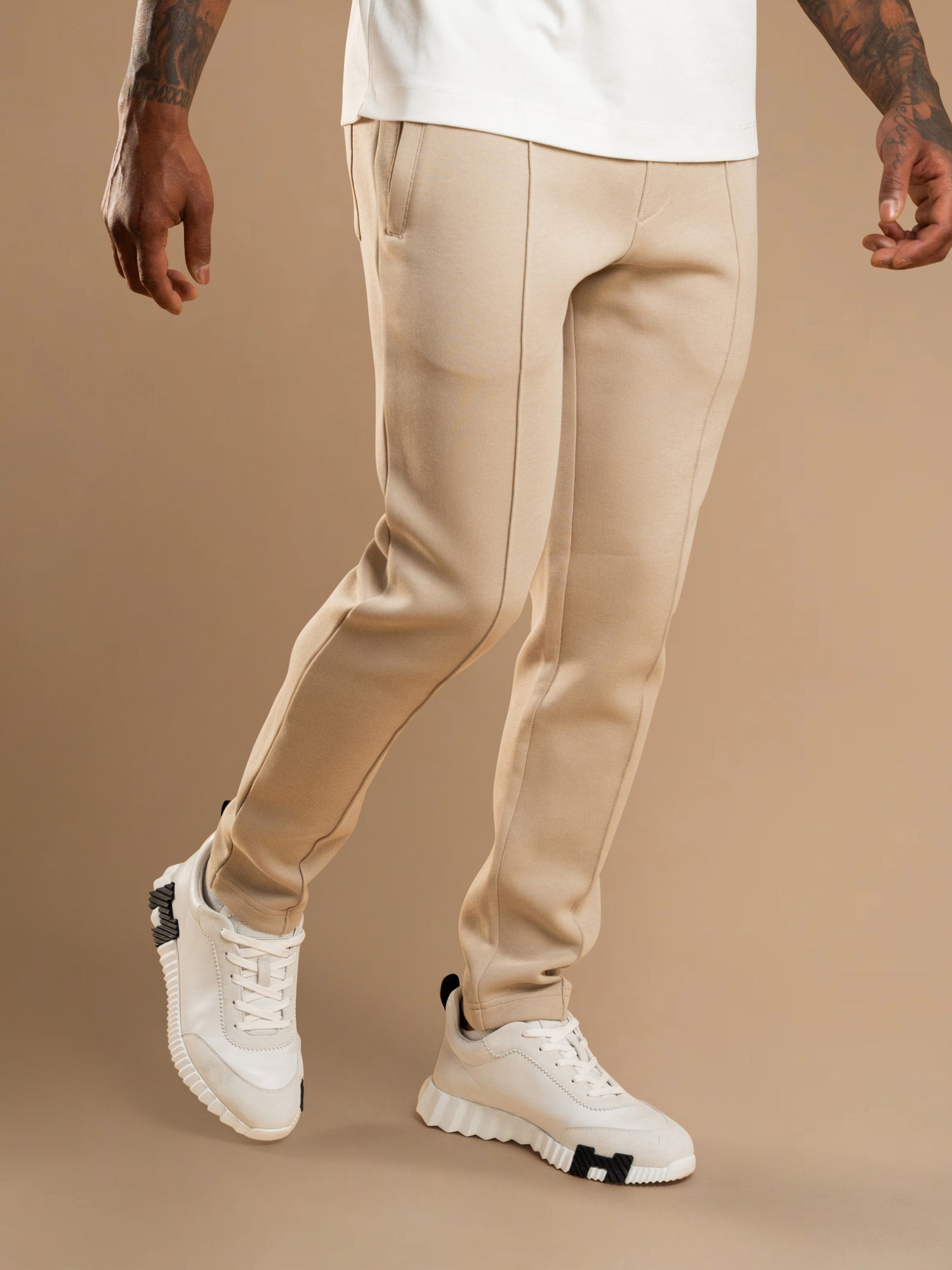 Essential Interlock Jogger - Beige
