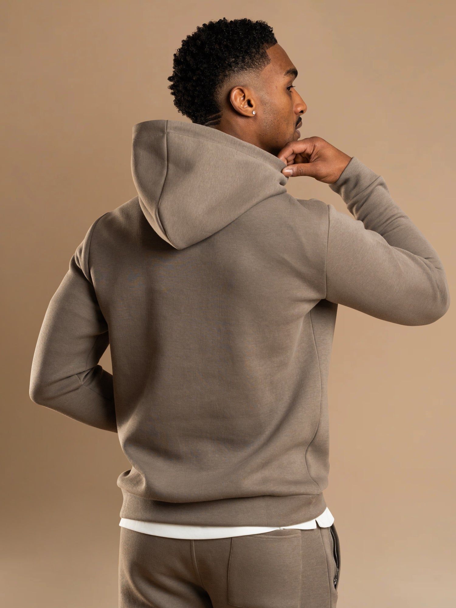 Essential Interlock Hoodie - Taupe