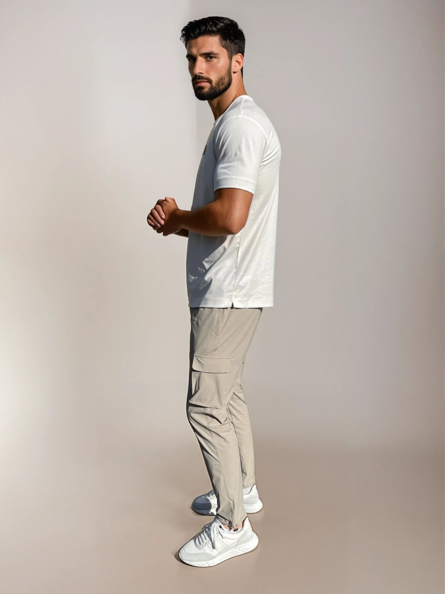 Cargo Tech Pants - Beige