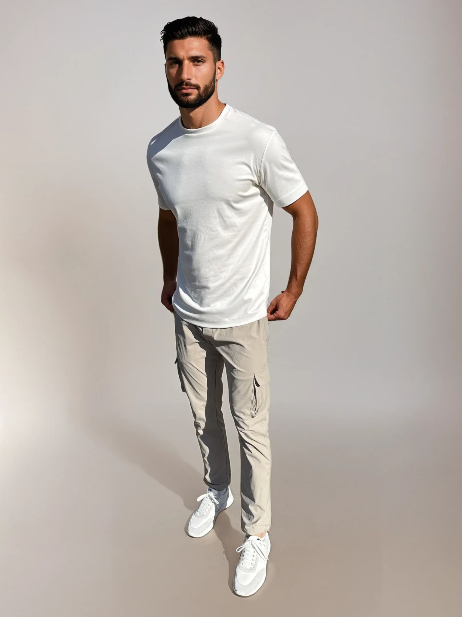 Cargo Tech Pants - Beige