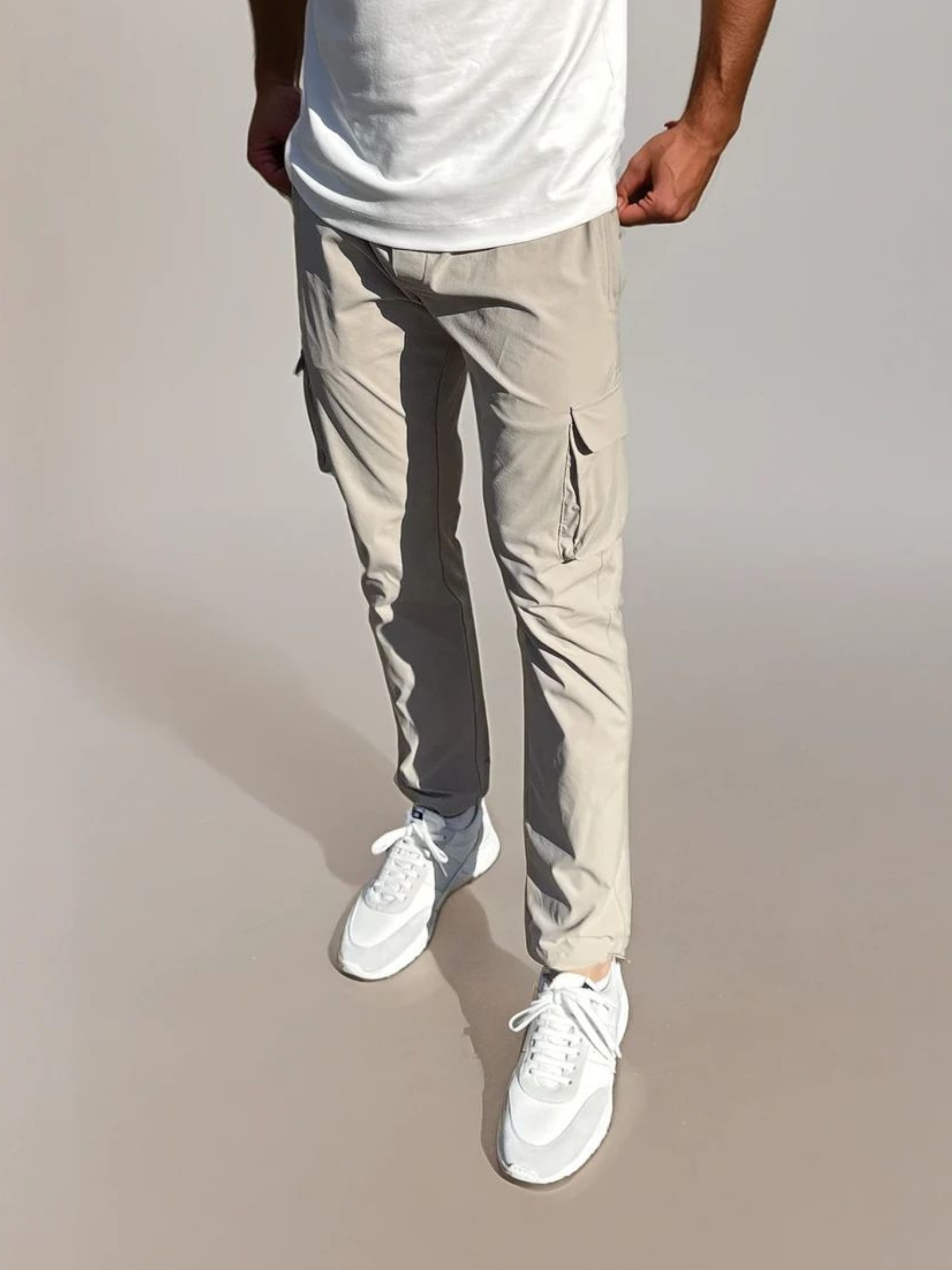 Cargo Tech Pants - Beige