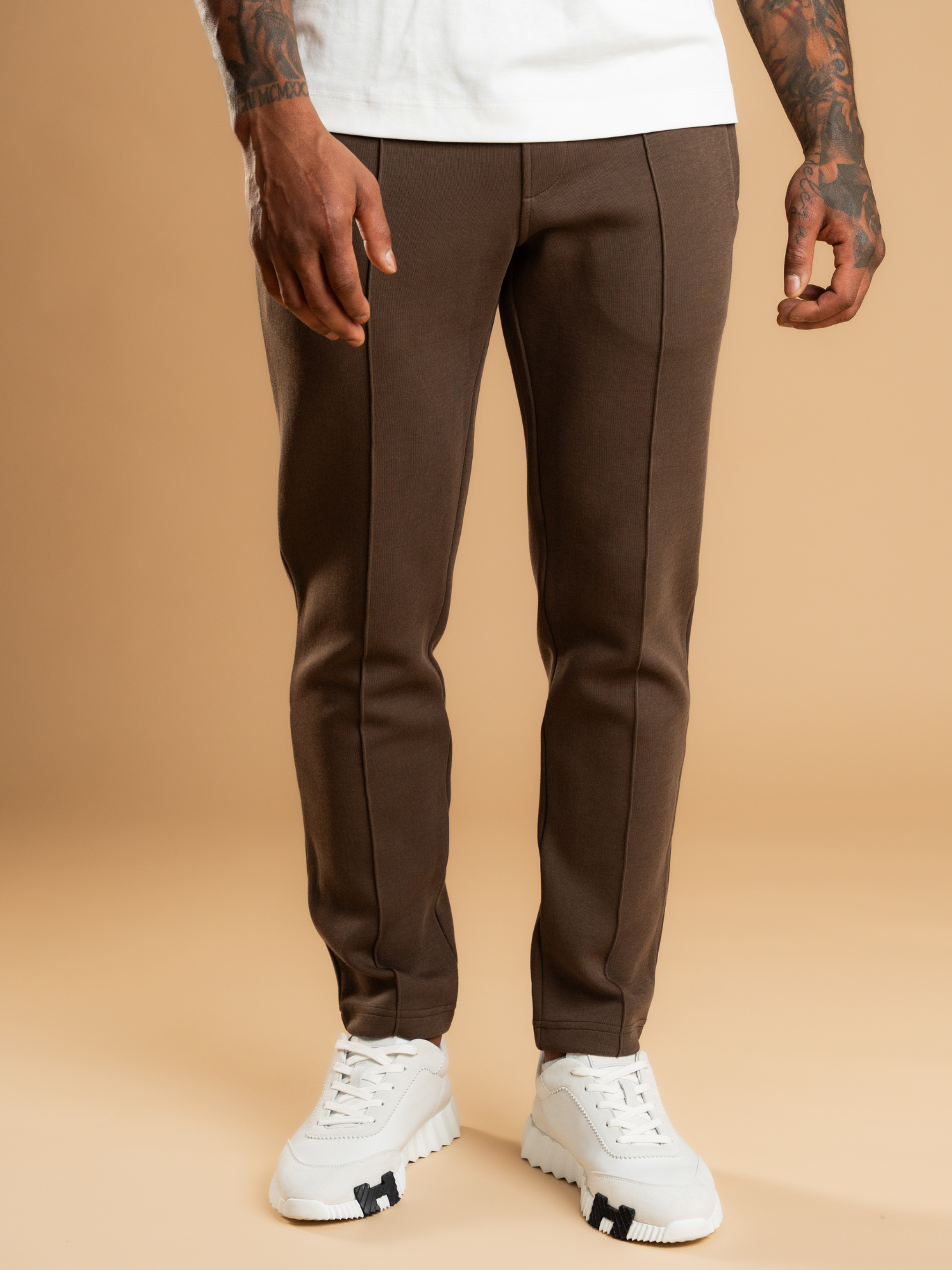 Essential Interlock Jogger - Brown