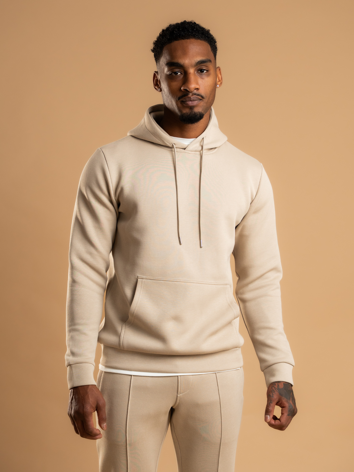 Essential Interlock Hoodie - Beige