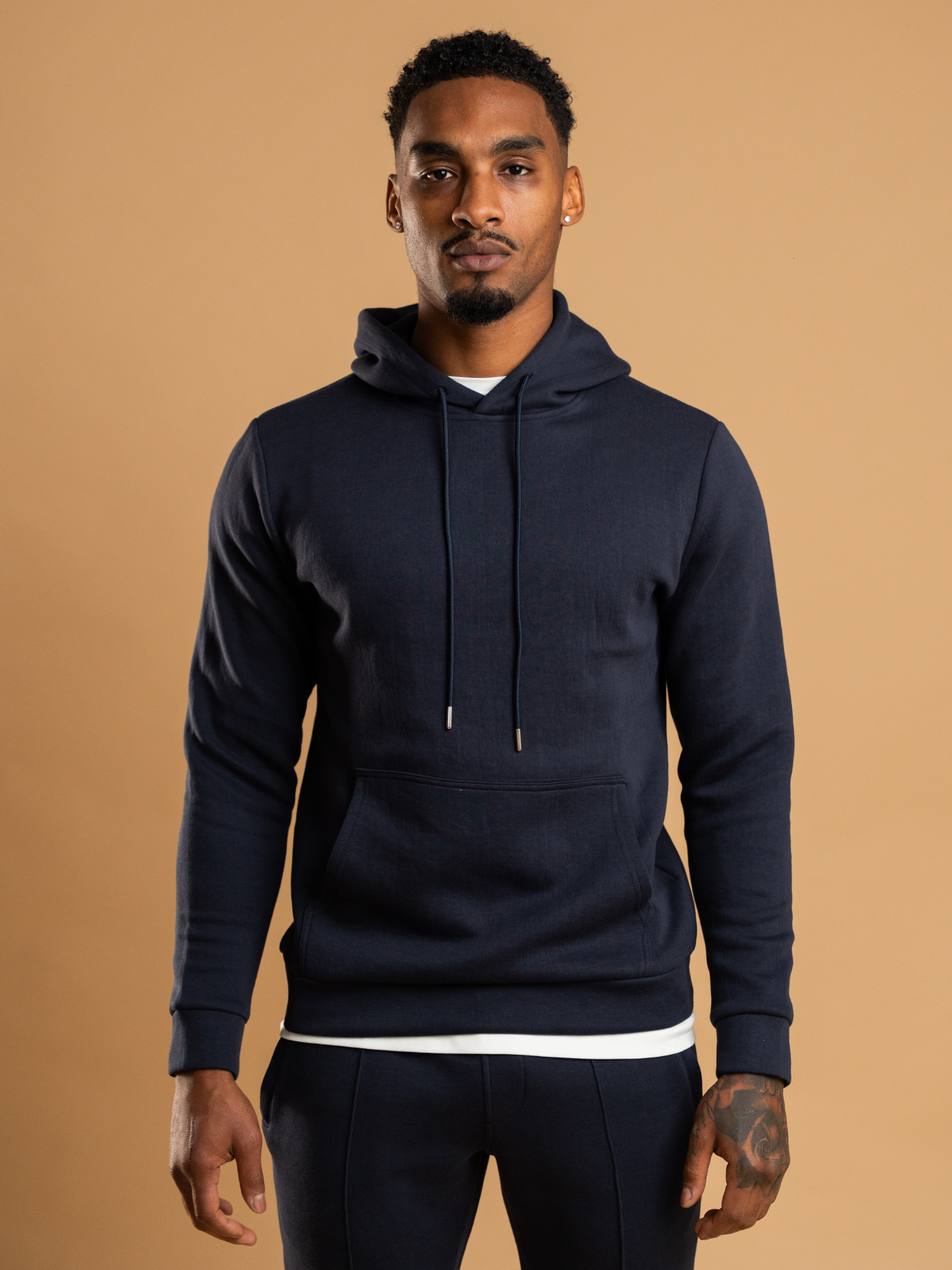 Essential Interlock Hoodie - Navy