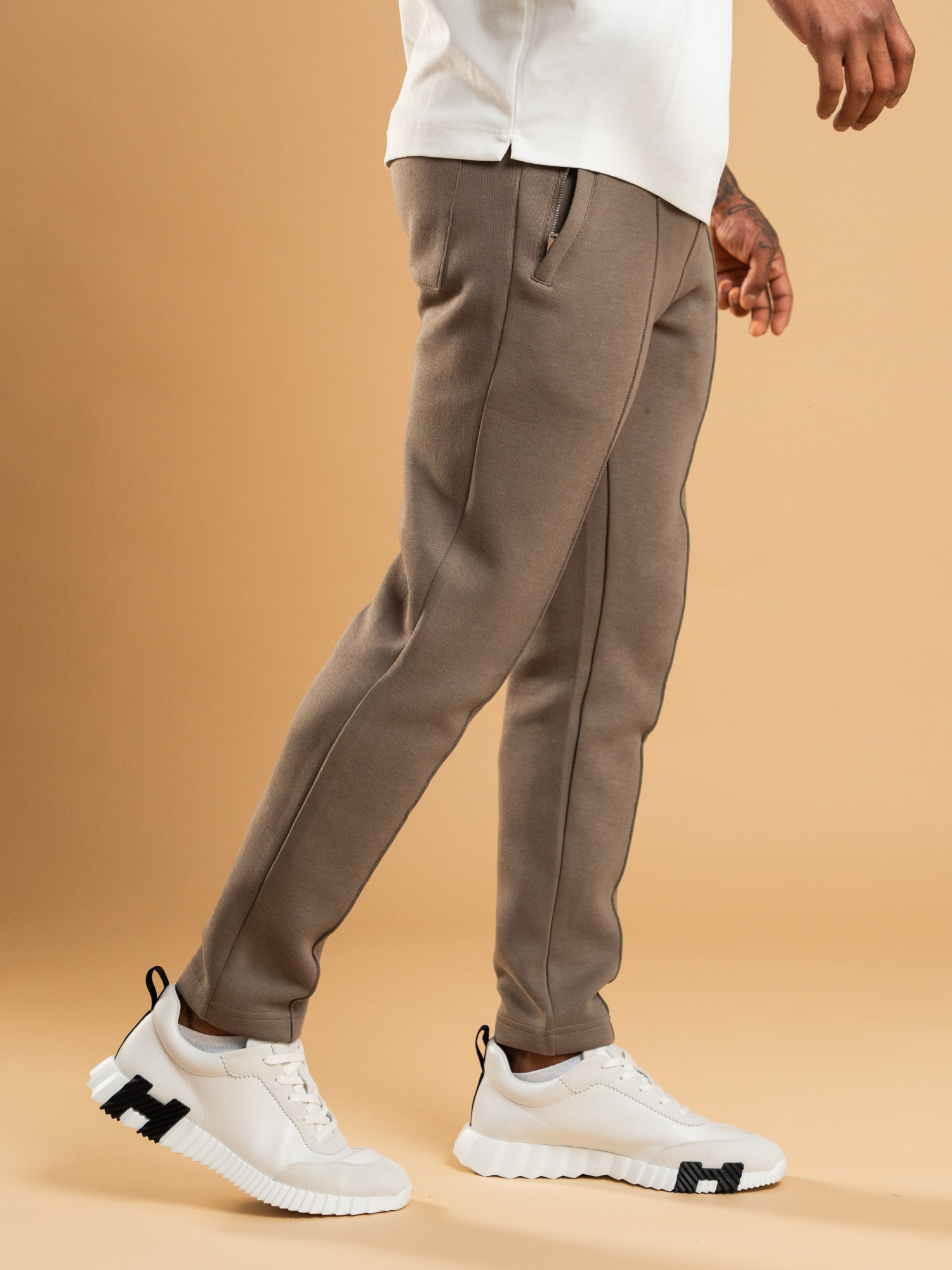 Essential Interlock Jogger - Taupe