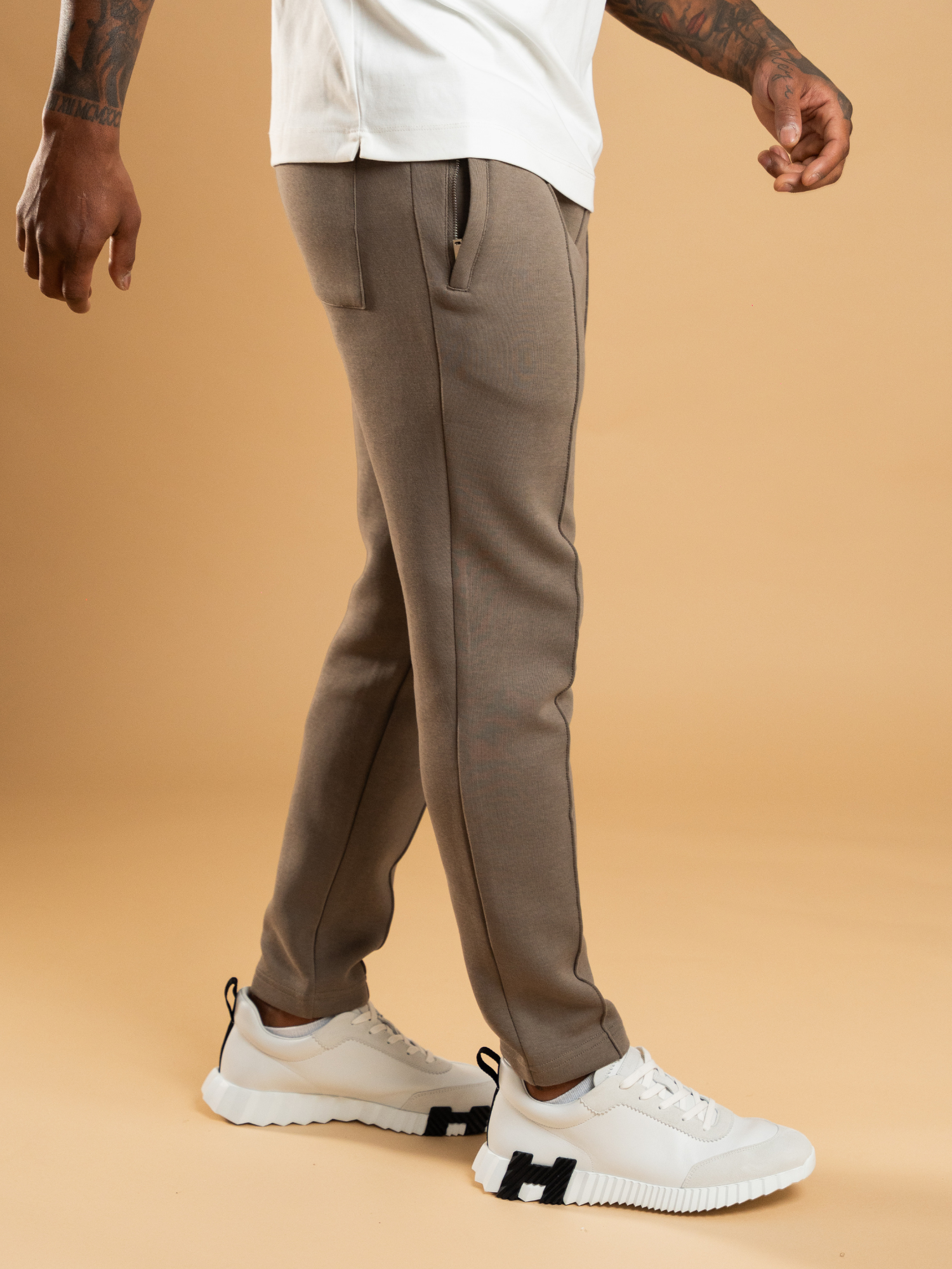 Essential Interlock Jogger - Taupe