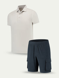 Lux Cargo Set - Beige / Deep Navy