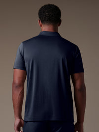 Lux Zipper Polo - Navy