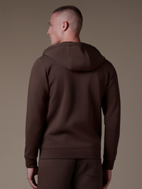 Interlock Flow Zip Hoodie - Brown