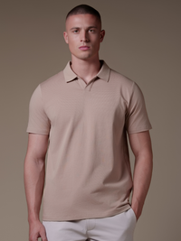 Buttonless Polo - Beige