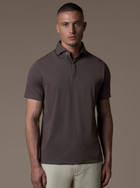 Tech Zipper Polo - Mocha