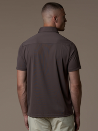 Tech Zipper Polo - Mocha