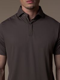 Tech Zipper Polo - Mocha