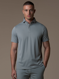 Tech Zipper Polo - Grey