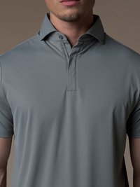 Tech Zipper Polo - Grey