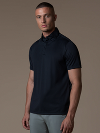 Tech Zipper Polo - Black