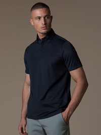Tech Zipper Polo - Black