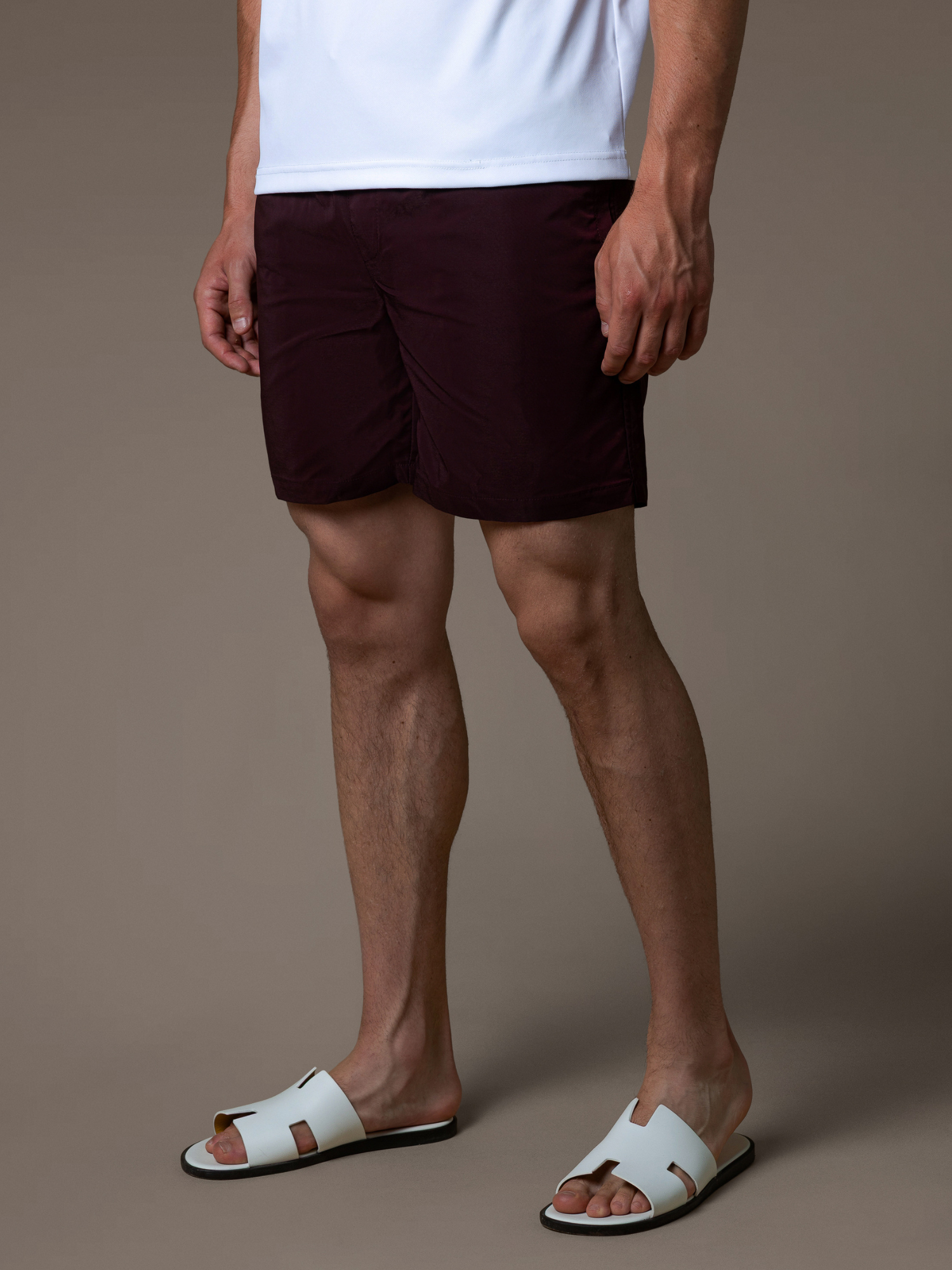 Zip Swim Short - Burgundy