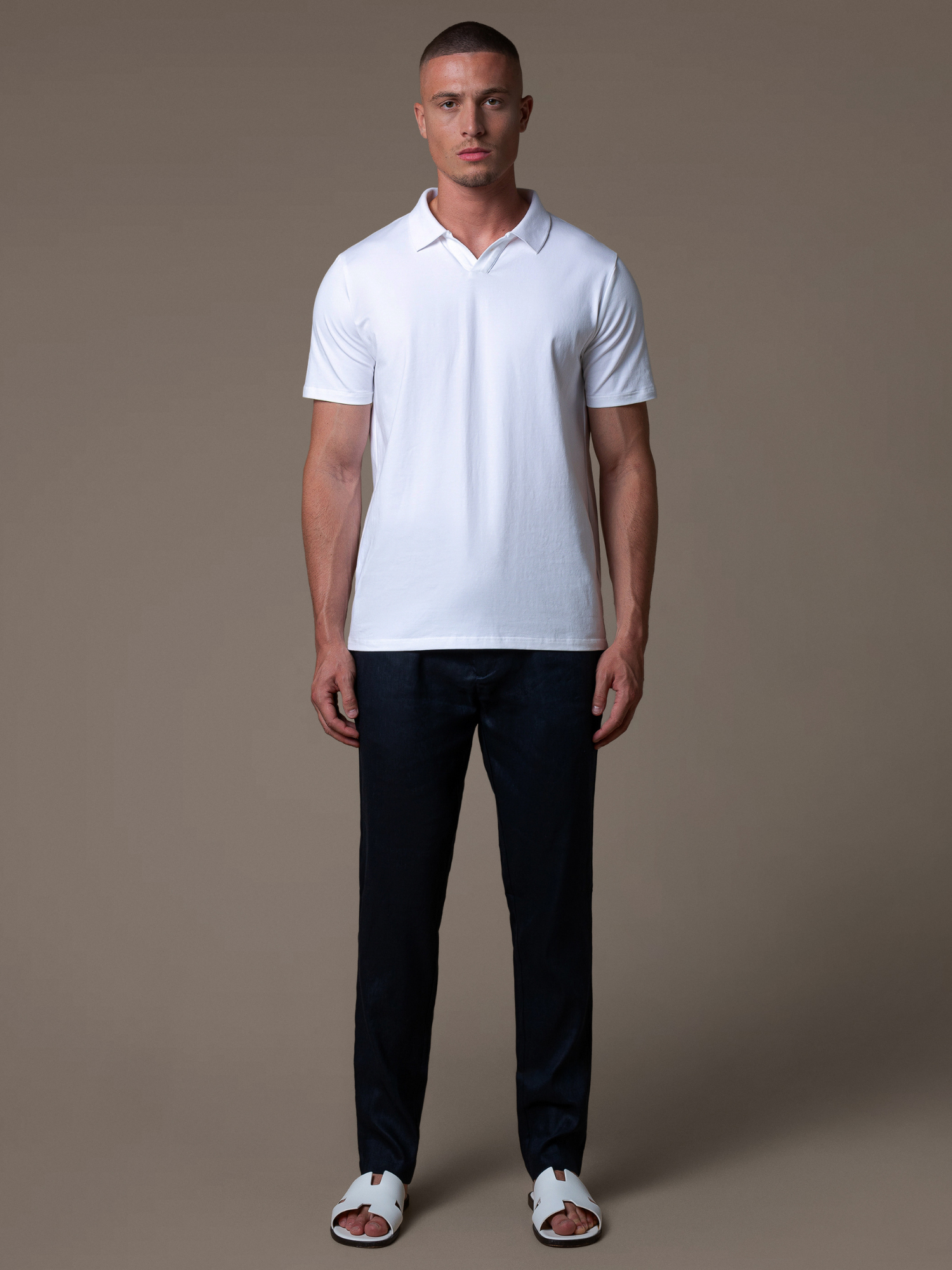 Linen Trousers - Navy