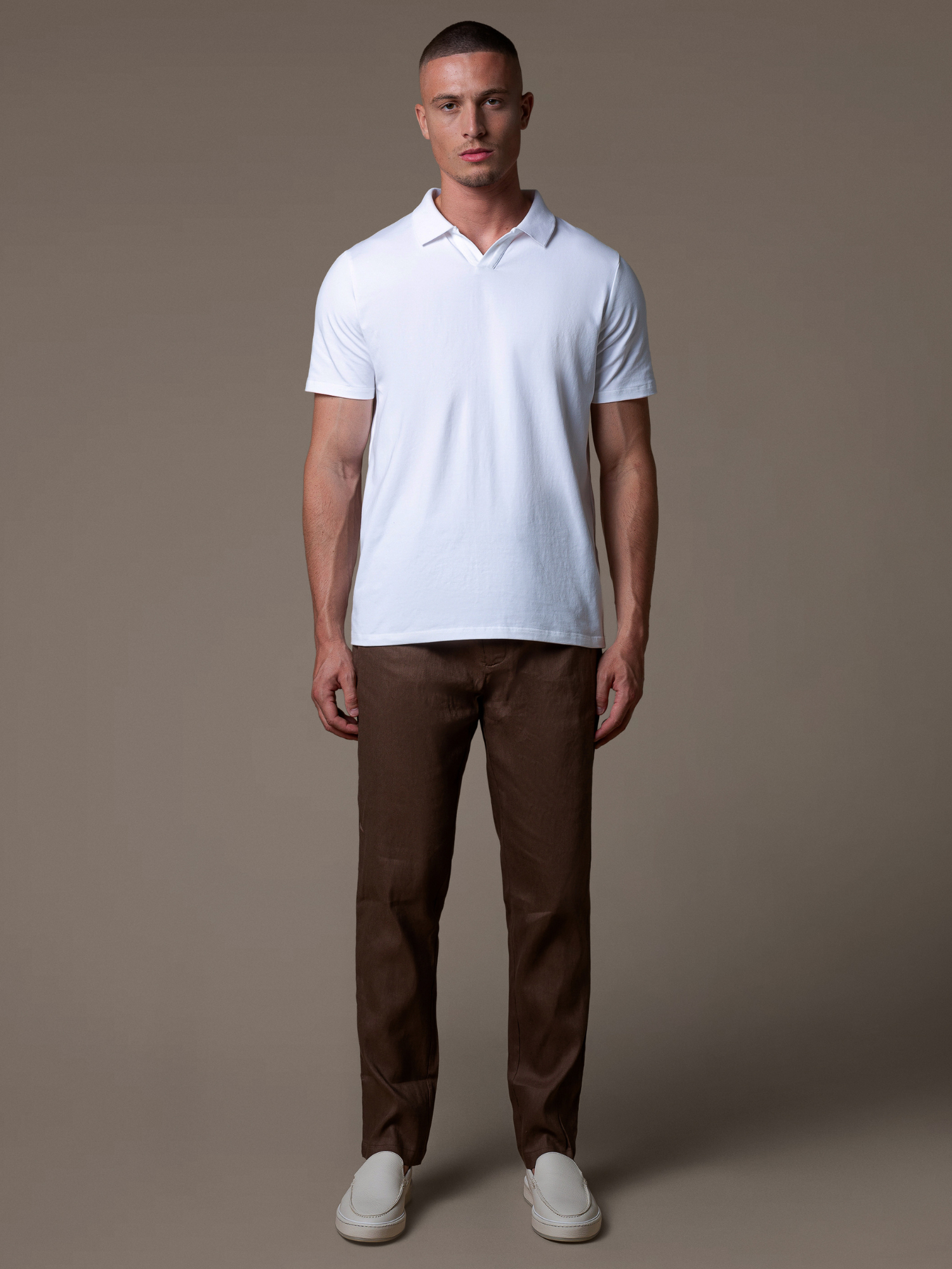 Linen Trousers - Brown