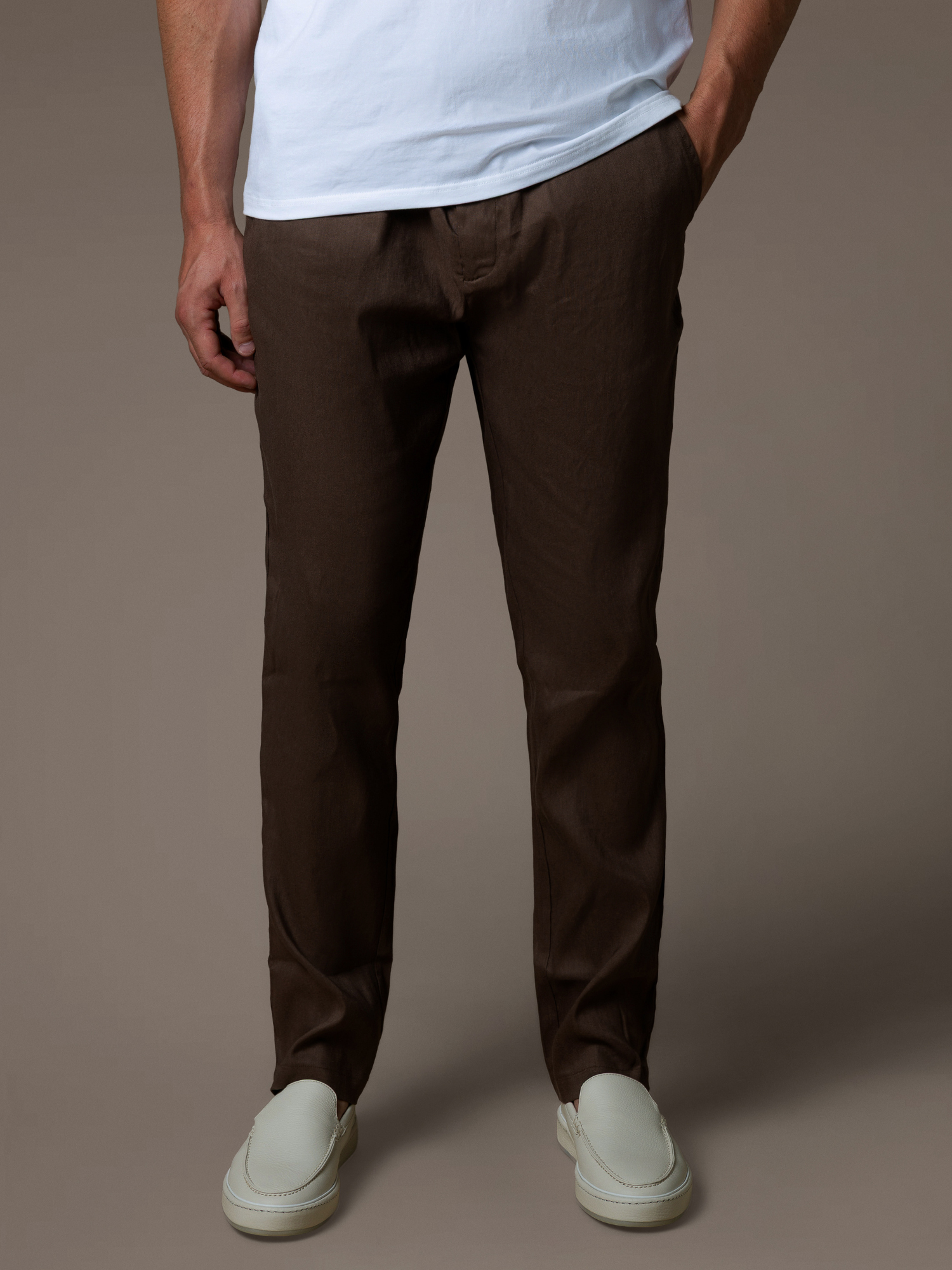 Linen Trousers - Brown