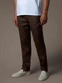 Linen Trousers - Brown