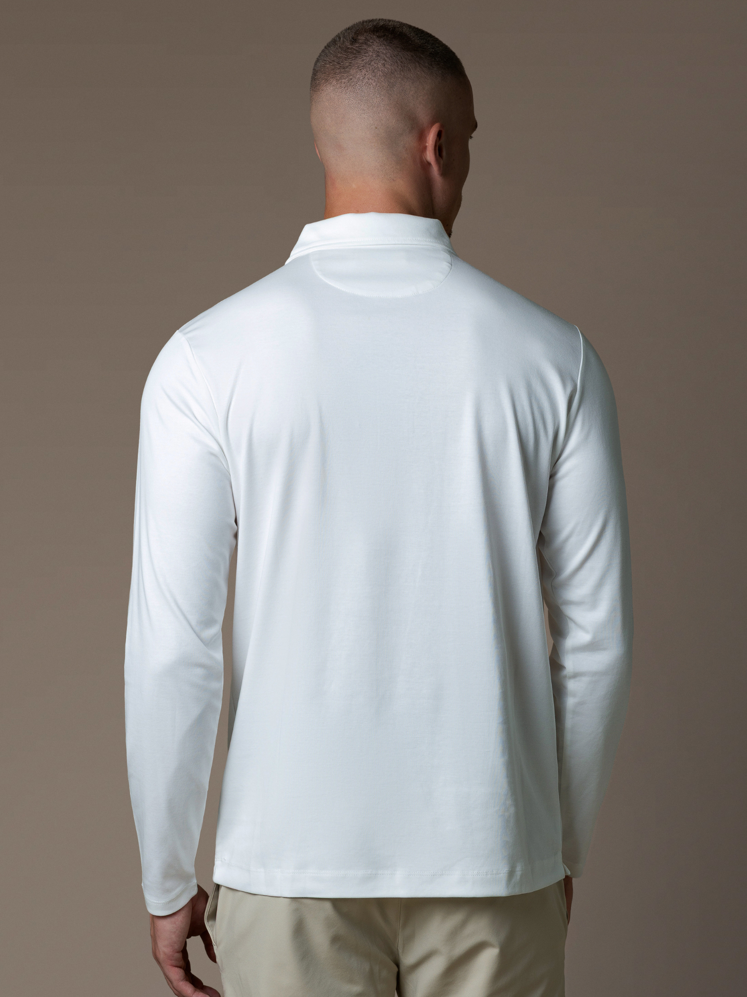 Lux Longsleeve Polo - White