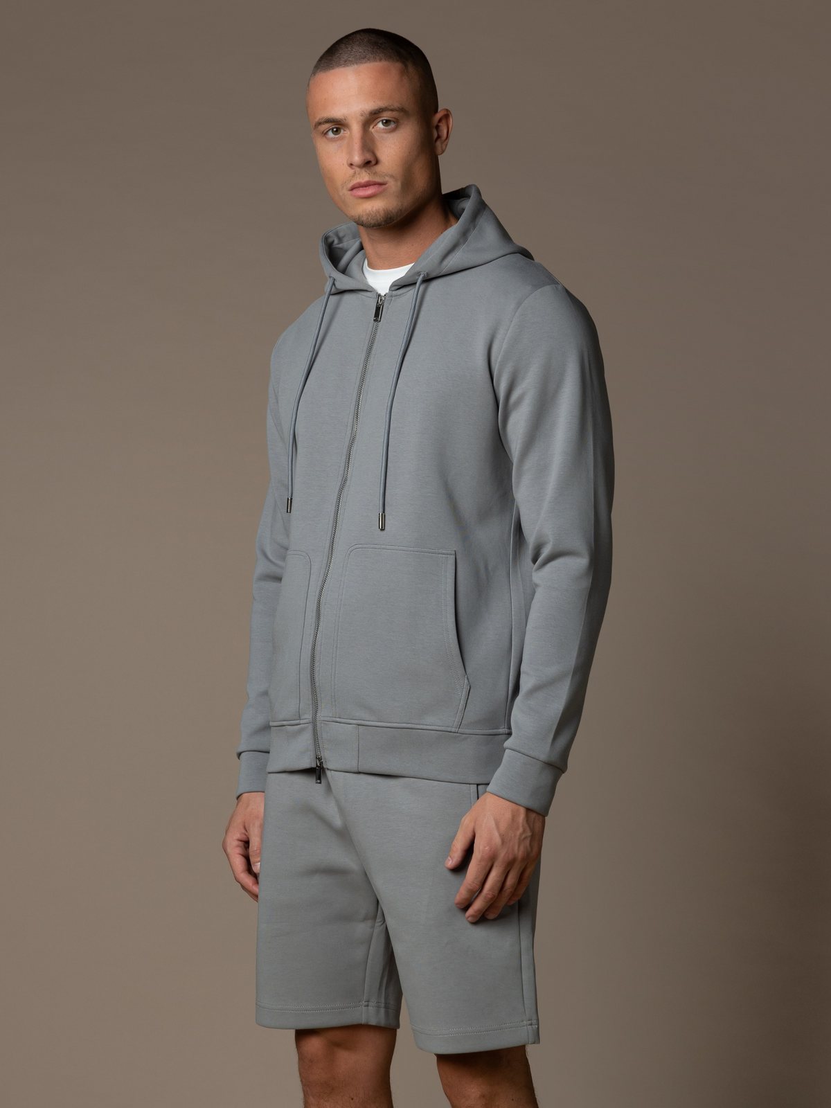 Interlock Flow Short Set - Grey