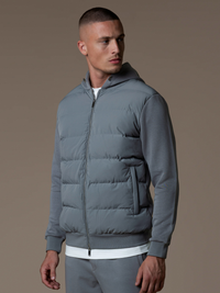 Hybrid Quilted Windbreaker - Gray