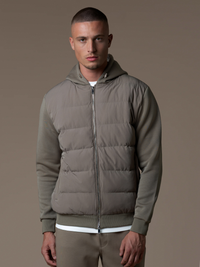 Hybrid Quilted Windbreaker - Taupe
