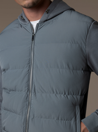 Hybrid Quilted Windbreaker - Gray