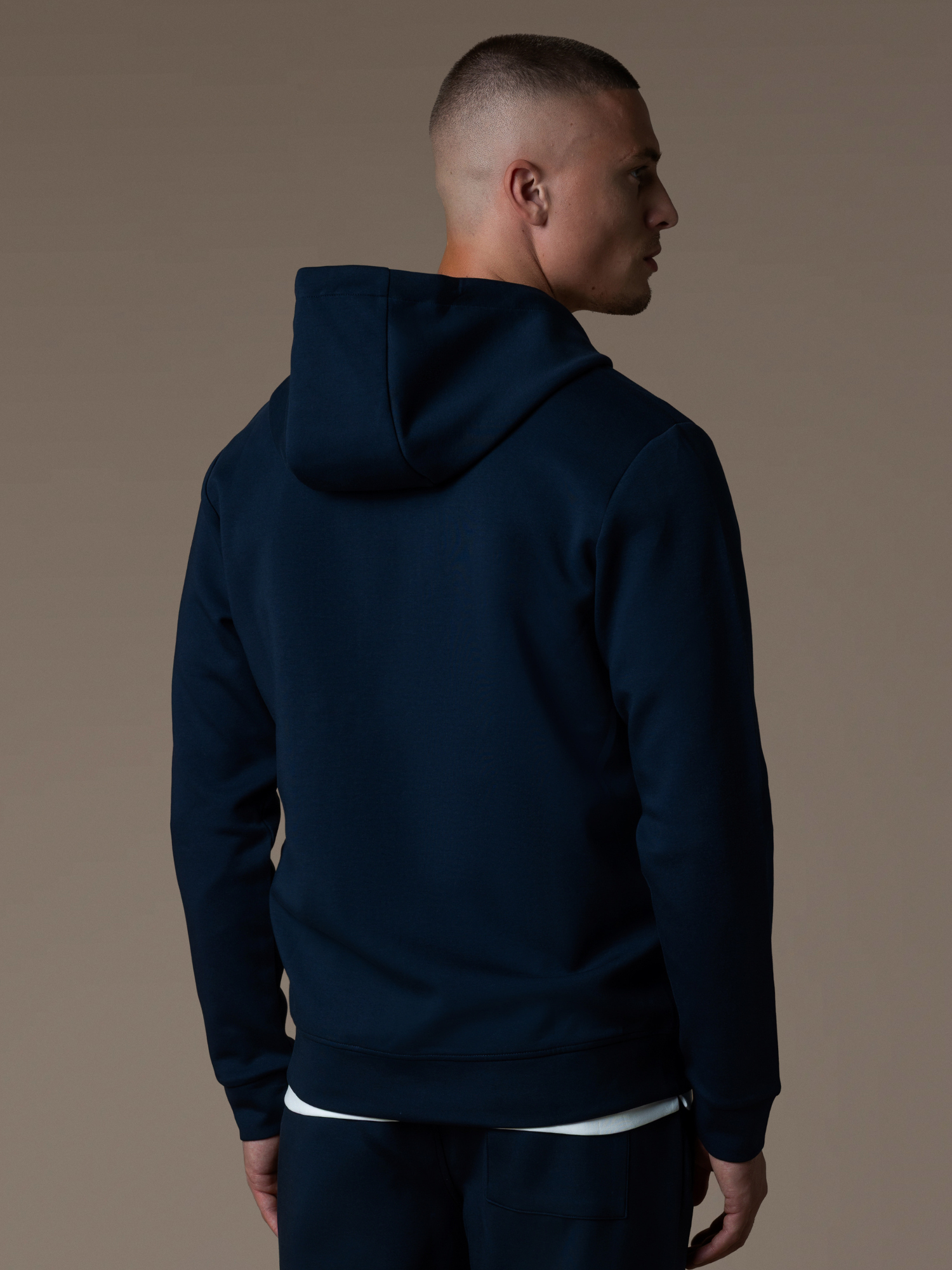 Interlock Flow Zip Hoodie - Navy