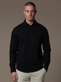 Como Longsleeve Polo - Black